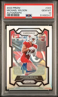 2023 Panini Prizm 303 Michael Wilson Autograph PSA 10