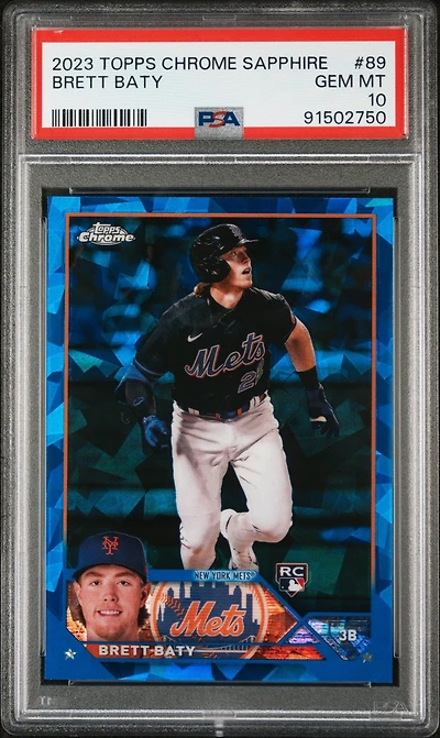 2023 Topps Chrome Sapphire 89 Brett Baty PSA 10