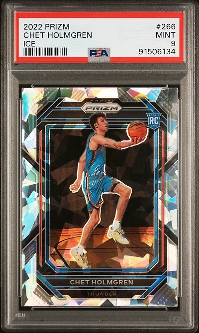 2022 Panini Prizm 266 Chet Holmgren Ice PSA 9