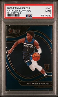 2020 Panini Select 300 Anthony Edwards Blue Retail PSA 9