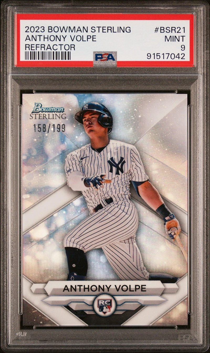 2023 Bowman Sterling Bsr21 Anthony Volpe Refractor PSA 9