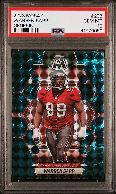 2023 Panini Mosaic 232 Warren Sapp Genesis PSA 10