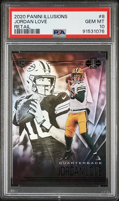 2020 Panini Illusions 8 Jordan Love Retail PSA 10