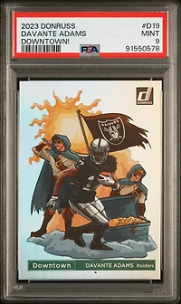 2023 Panini Donruss Downtown! D19 Davante Adams PSA 9