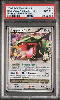 2009 Pokemon Diamond & Pearl Black Star Promo Dp47 Rayquaza C Lv.x-holo PSA 8