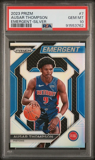 2023 Panini Prizm Emergent 7 Ausar Thompson Silver Prizm PSA 10