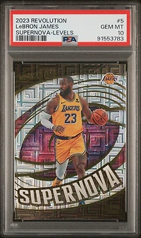 2023 Panini Revolution Supernova 5 Lebron James Levels PSA 10