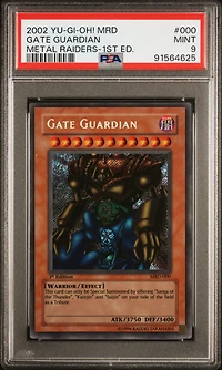 2002 Yu-gi-oh! Mrd-metal Raiders 000 Gate Guardian 1st Edition PSA 9