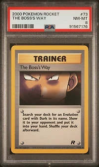 2000 Pokemon Rocket 73 The Boss's Way PSA 8
