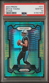 2023 Panini Prizm 311 Bryce Young Hyper Prizm PSA 10