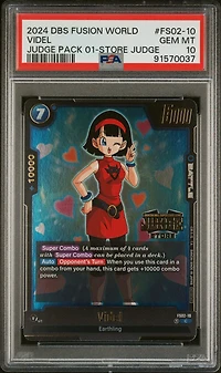 2024 Dragon Ball Super Card Game Fusion World Judge Pack 01 Store Judge Fs02-10 Videl PSA 10