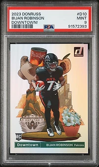 2023 Panini Donruss Downtown! D10 Bijan Robinson PSA