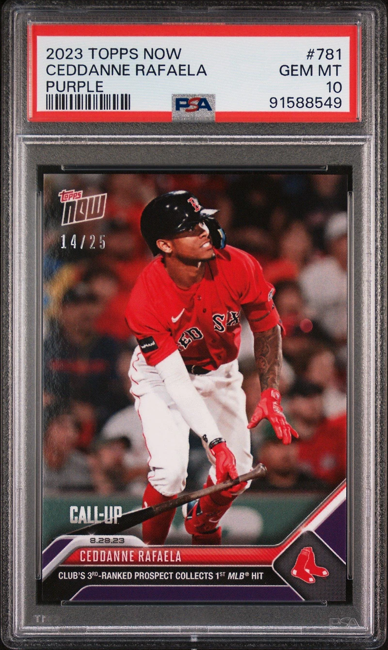 2023 Topps Now 781 Ceddanne Rafaela Purple PSA 10
