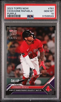 2023 Topps Now 781 Ceddanne Rafaela Purple PSA 10