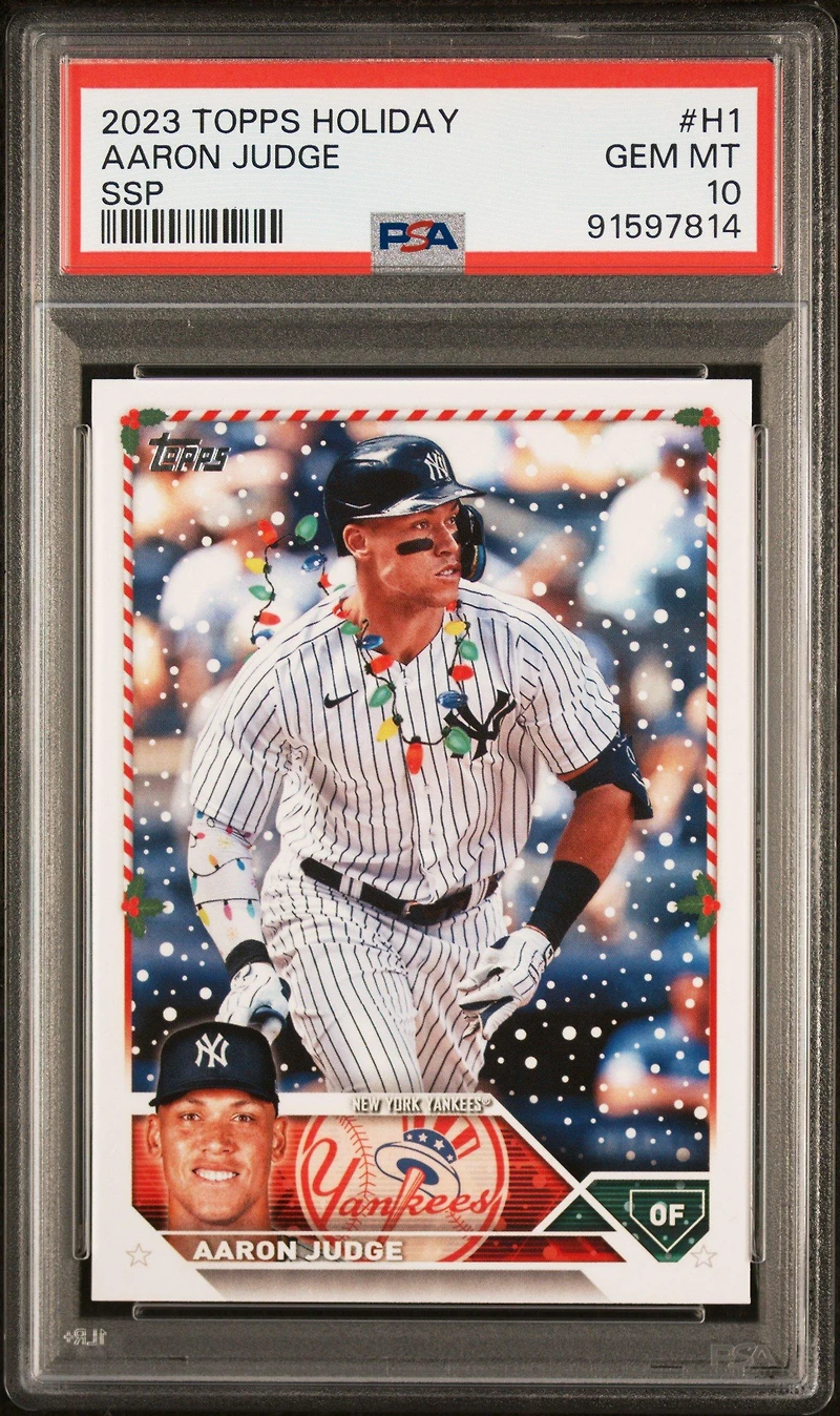 2023 Topps Holiday H1 Aaron Judge PSA 10