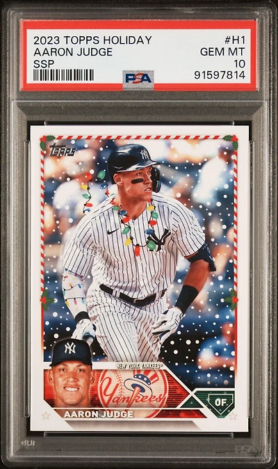 2023 Topps Holiday H1 Aaron Judge PSA 10