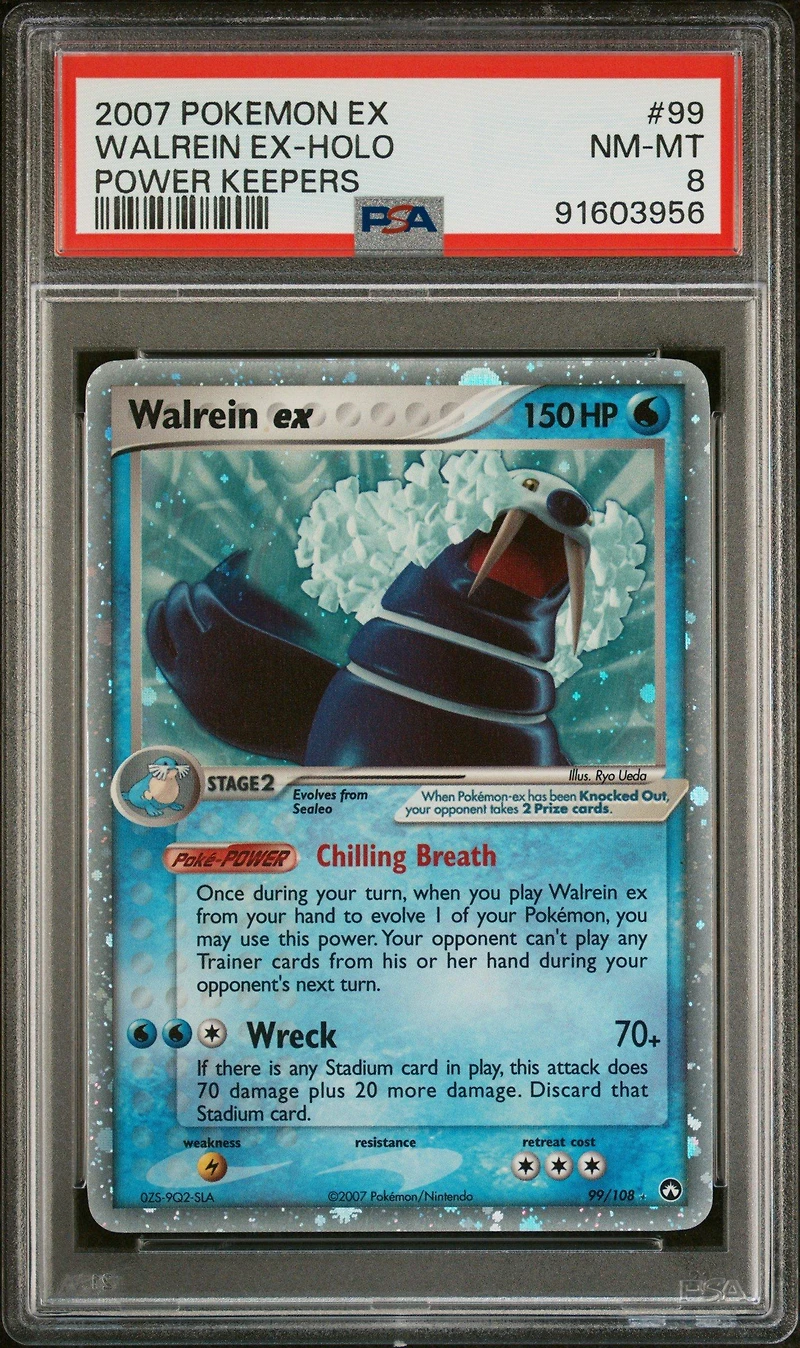 2007 Pokemon Ex Power Keepers 99 Walrein Ex-holo PSA