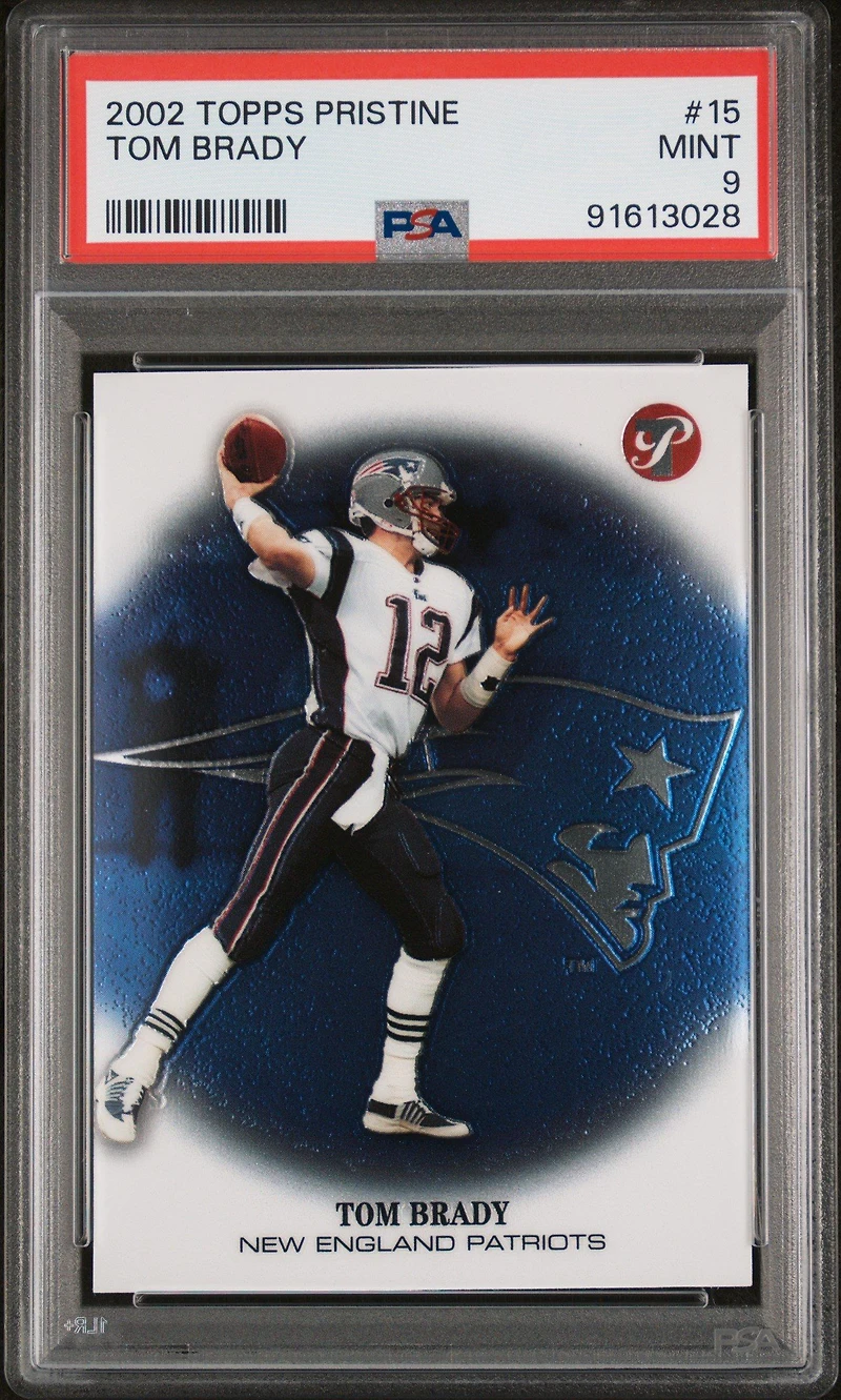 2002 Topps Pristine 15 Tom Brady PSA 9