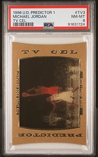 1996 Upper Deck Predictor 1-tv Cel Tv3 Michael Jordan Tv Cel PSA 8