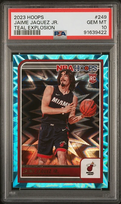 2023 Panini Nba Hoops 249 Jaime Jaquez Jr. Teal Explosion PSA 10