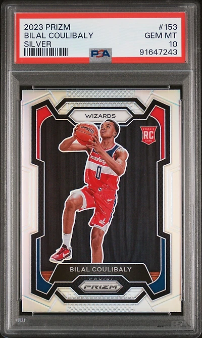 2023 Panini Prizm 153 Bilal Coulibaly Silver Prizm PSA 10