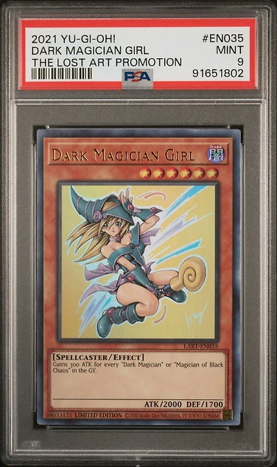 2021 Yu-gi-oh! The Lost Art Promotion En035 Dark Magician Girl PSA 9