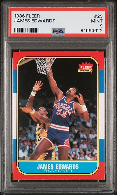 1986 Fleer 29 James Edwards PSA 9