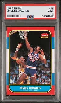 1986 Fleer 29 James Edwards PSA 9
