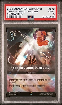 2024 Disney Lorcana En 3-into The Inklands 222 Then Along Came Zeus PSA 9
