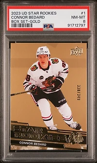 2023 Upper Deck Nhl Star Rookies Box Set 1 Connor Bedard Gold PSA 8