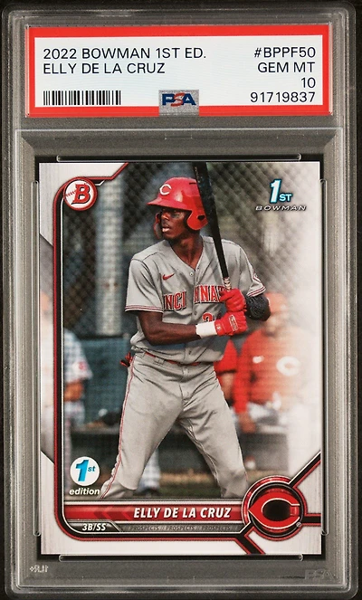 2022 Bowman 1st Edition Bppf50 Elly De La Cruz PSA 10