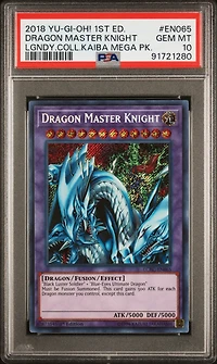 2018 Yu-gi-oh! Legendary Collection Kaiba Mega Pack En065 Dragon Master Knight 1st Edition PSA 10