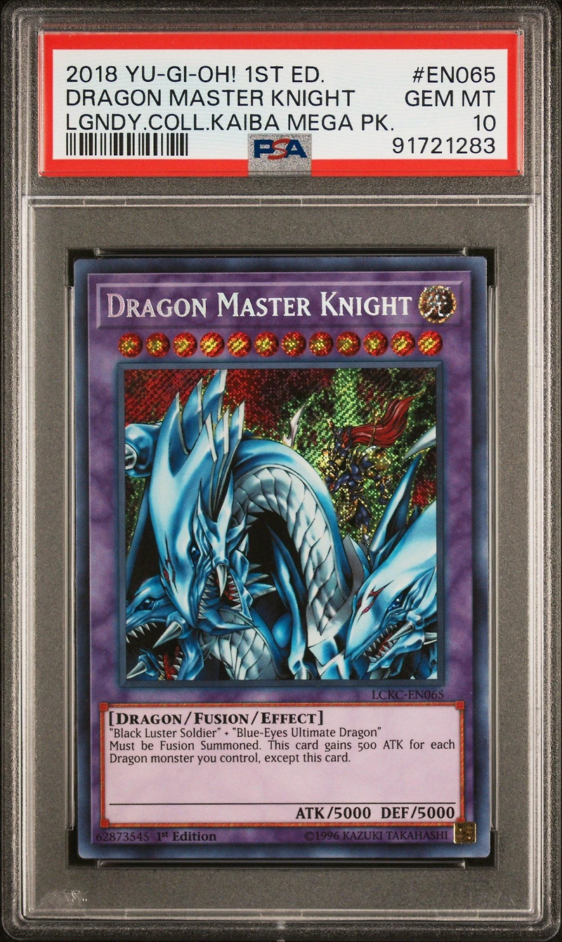 2018 Yu-gi-oh! Legendary Collection Kaiba Mega Pack En065 Dragon Master Knight PSA 10
