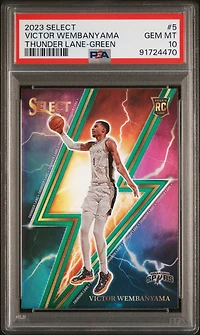 2023 Panini Select Thunder Lane 5 Victor Wembanyama Prizm PSA