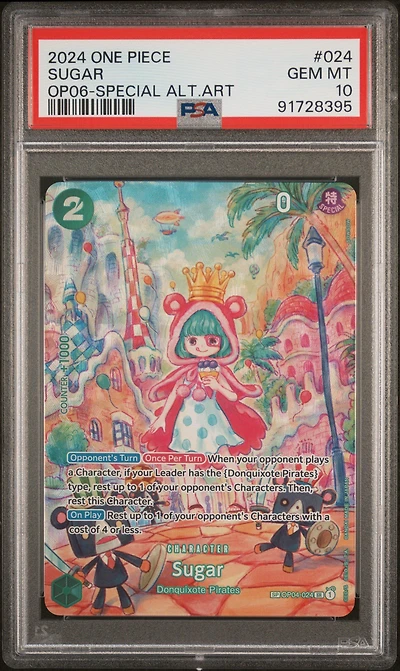 2024 One Piece Wings Of The Captain 024 Sugar Special Alternate Art PSA 10