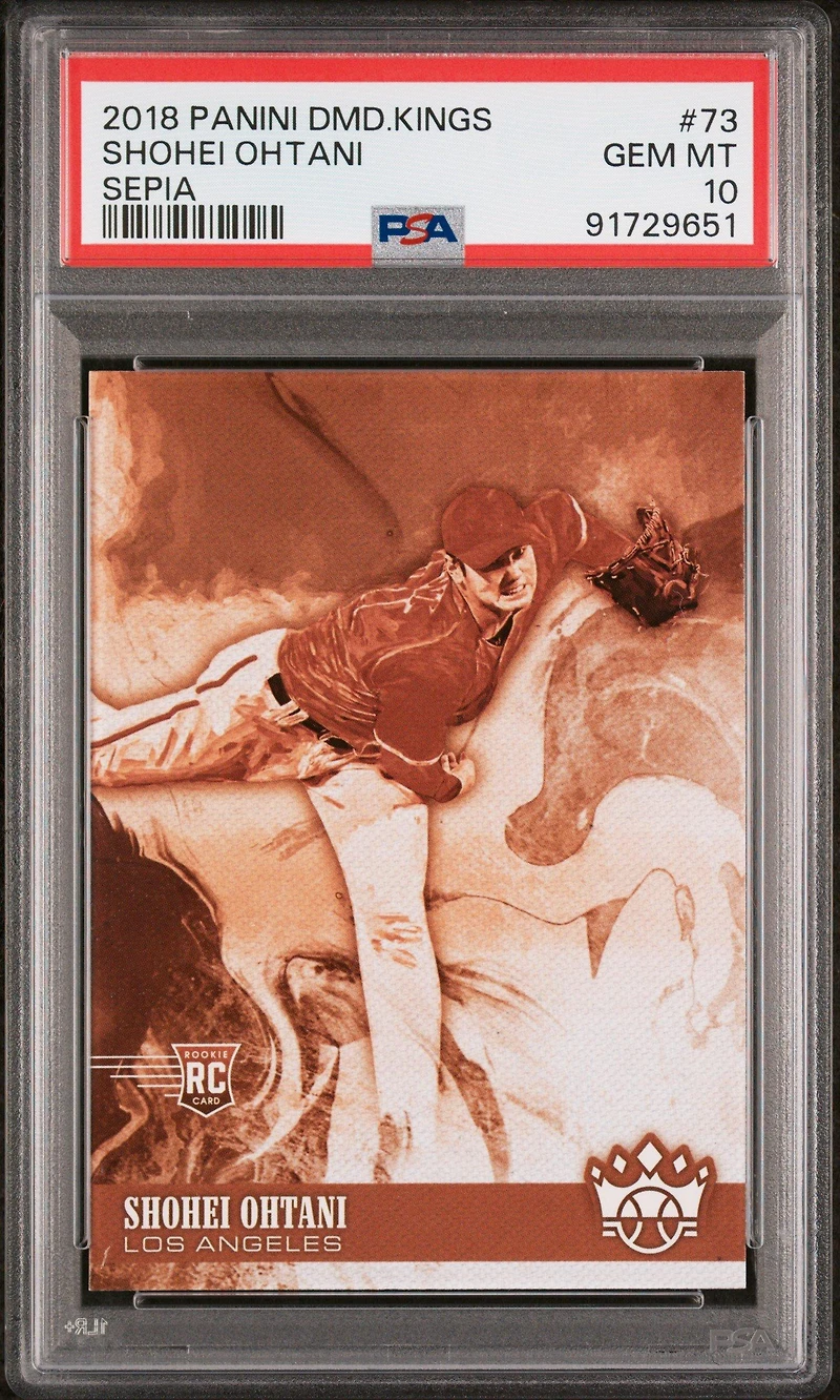2018 Panini Diamond Kings 73 Shohei Ohtani Sepia PSA 10