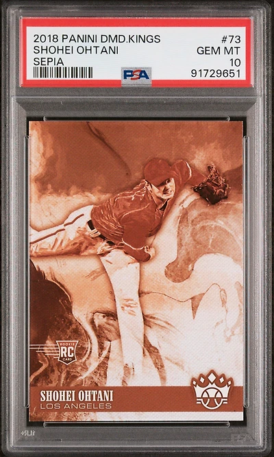 2018 Panini Diamond Kings 73 Shohei Ohtani Sepia PSA 10