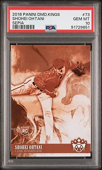 2018 Panini Diamond Kings 73 Shohei Ohtani Sepia PSA 10
