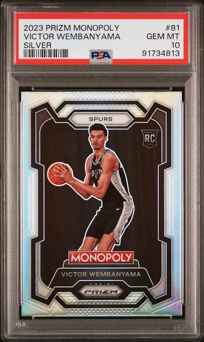 2023 Panini Prizm Monopoly 81 Victor Wembanyama Silver PSA 10