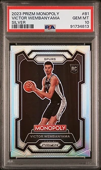 2023 Panini Prizm Monopoly 81 Victor Wembanyama Silver PSA 10