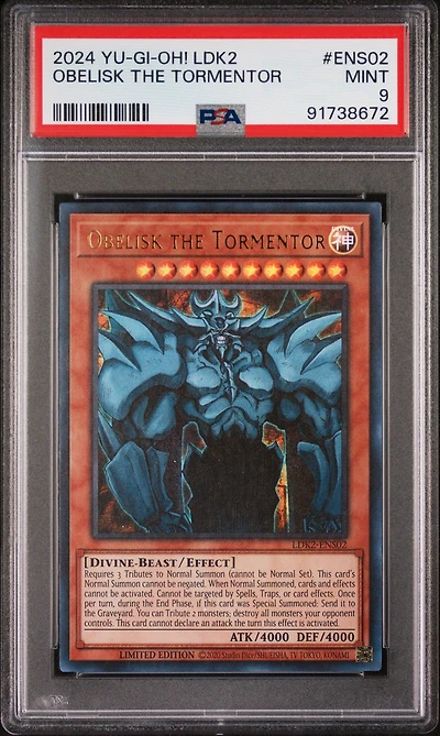 2024 Yu-gi-oh! Legendary Decks Ii Ens02 Obelisk The Tormentor PSA 9