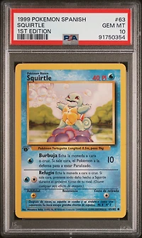 1999 Pokemon Spanish 63 Squirtle PSA 10