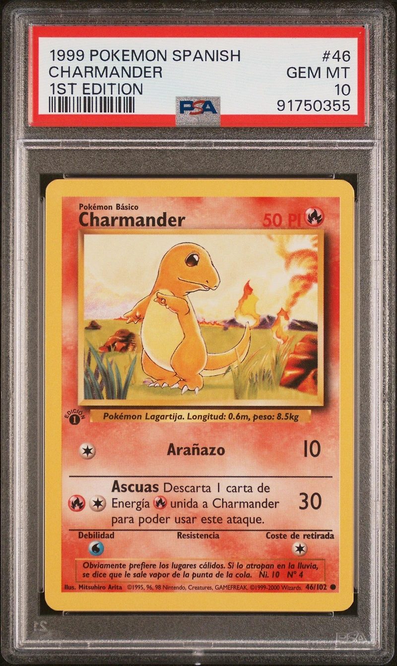 1999 Pokemon Spanish 46 Charmander PSA 10