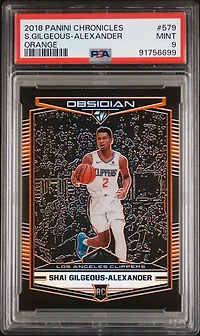 2018 Panini Chronicles 579 Shai Gilgeous-alexander Orange PSA 9