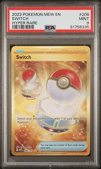 2023 Pokemon Mew En-151 206 Switch Hyper Rare PSA 9