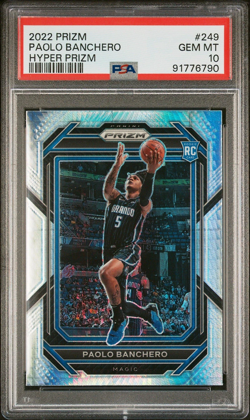 2022 Panini Prizm 249 Paolo Banchero Hyper Prizm PSA 10