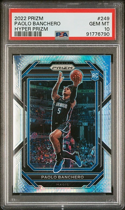 2022 Panini Prizm 249 Paolo Banchero Hyper Prizm PSA 10