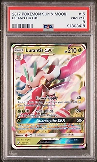 2017 Pokemon Sun & Moon 15 Lurantis Gx PSA 8