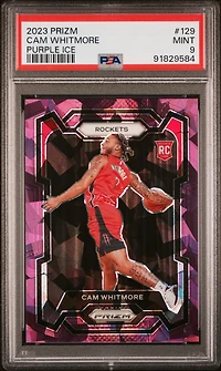 2023 Panini Prizm 129 Cam Whitmore Purple Ice PSA 9