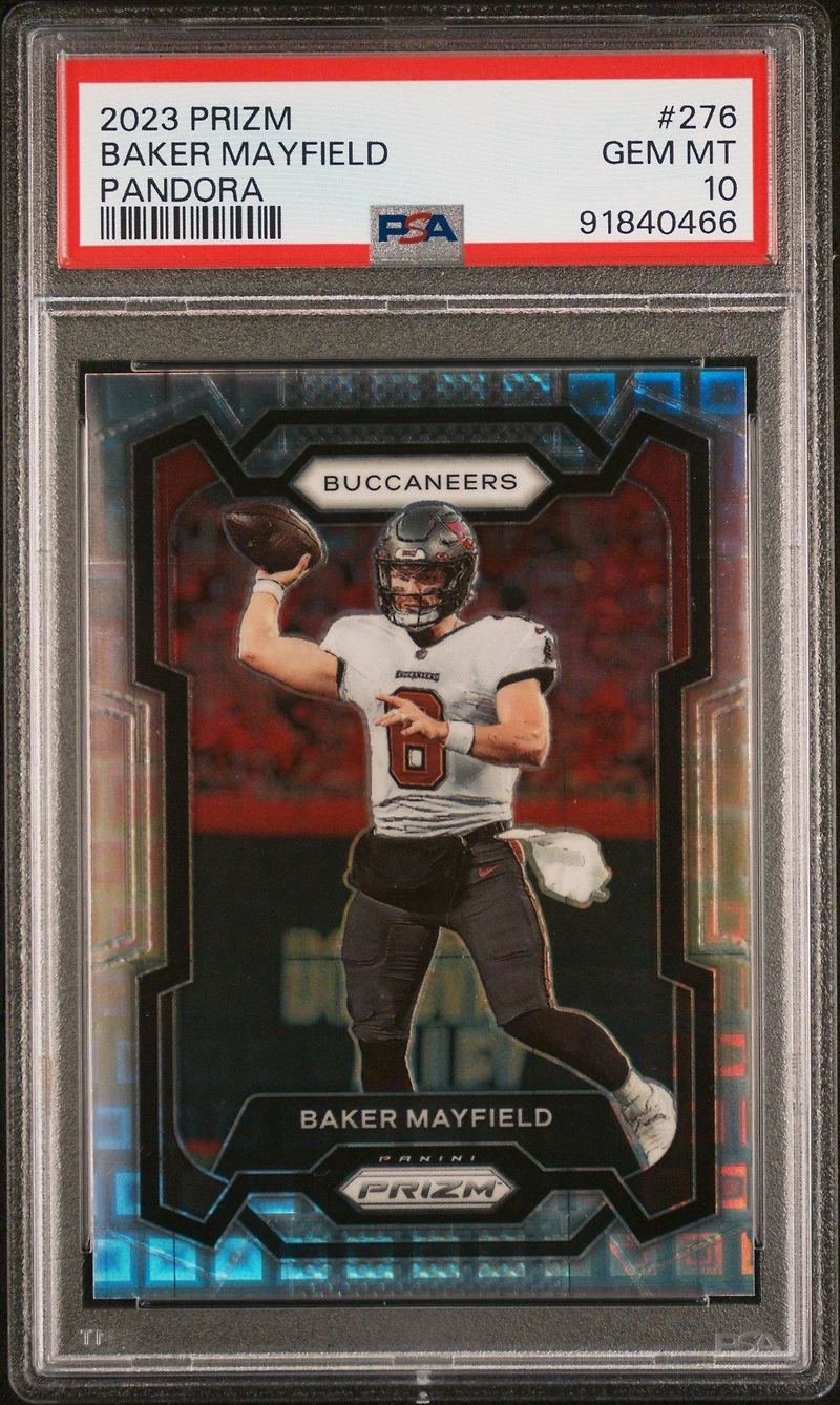 2023 Panini Prizm 276 Baker Mayfield Pandora PSA 10